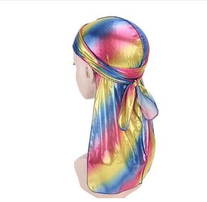 Mężczyźni / Kobiety Jedwabne Laser Poliester Bandana Hat Durag Rag Rag Headwrap Headwear Prezent GB810