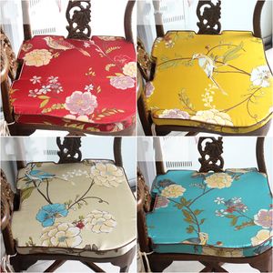 Jacquard Silk Brocade Gap Seat Cushion Trigon Chair Anti-slip Irregular Seat Pads Chinese Home Decoration Zipper Cushions Seats