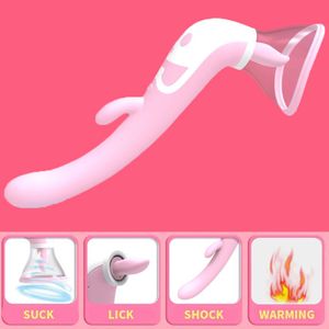 Clitoris Stimulation Sucking Dildo Vibrator G Spot Multispeed Licking Clit Nipple Massager Flirting Erotic Sex Toys For Women Y19062802