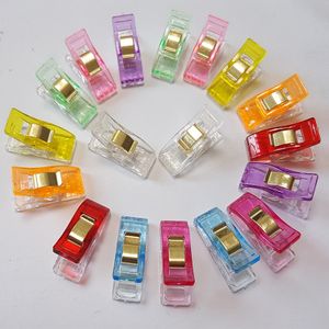 Связывание зажима 10 цветов Пластиковых Wonder клипы держатель для DIY Лоскутной Ткани Лоскутной Craft Швейного Вязание EEA1381-6