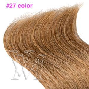 VMAE # 613 100% Europejski Brazylijski Ludzki Hair Silky Proste Włosy Blondynki Dziewiczy 180g Rozszerzenia Dziewczyny Klips do włosów w rozszerzeniach