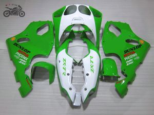 Gratis Anpassade Fairings för Kawasaki Ninja ZX7R ZX 7R 1996 - 2003 ZX7R Green Black ABS Plastmotorcykel Road Racing Fairing Bodywork