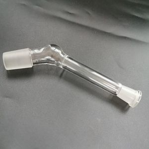 Glasadapter, gebogen, 18 mm Stecker auf 10 mm Buchse, Mini-Peitsche aus Milchglas