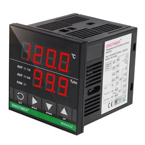 MH0302 72x72mm 2 in 1 Digital-Temperatur-Feuchteregler Relaisausgang für Incubator Heizen Kühlen Befeuchten und Entfeuchten mit Digita