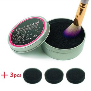 Pincel de maquiagem Limpo Esponja Removedor de Cor A Partir De Escova Sombra Ferramenta Limpa Cor Rápida Off Make Up Brushes Cleaner