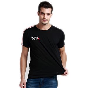 N7 Mass Effect 3 T Shirt Men Systems Sojusz Wojskowy Godło Gra Tee T-shirt Bawełna Mężczyźni Darmowa Wysyłka Hurtownie Y19060601