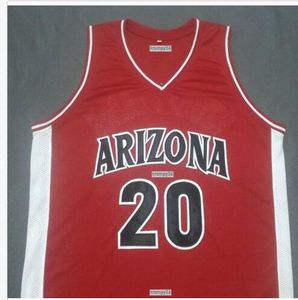 Donna-Uomo della gioventù Vintage # 20 Damon Stoudamire Arizona Wildcats Jersey di pallacanestro di formato S-4XL o personalizzato qualsiasi nome o numero di maglia