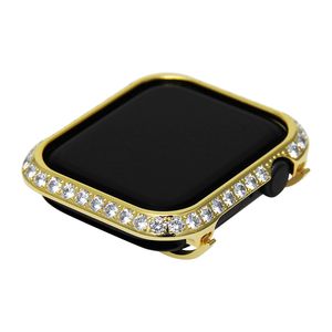 40/44mm de relógio de relógio de relógio Bumper Metal Metal Crystal 3.0 Big Diamond Jewelry Buzel Caso Face Cover Compatível para Iwatch Series 6 5 4
