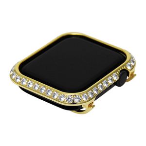 40/44mm Bling Saat Kılıfı Tampon Metal Rhinestone Crystal 3.0 Büyük Elmas Takı Çerçevesi Kılıf Yüz Kapağı Iwatch Serisi 6 5 4 için Uyumlu