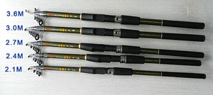 hengjia伸縮式釣り竿2.1m 2.4m 2.7m 3m 3.6m Frp Ultra Light Fishing Sticking釣り竿FR901無料のシッピン