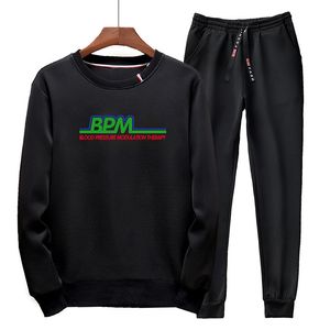 Man Long Sleeve T Shirt Leisure Time Lovers Suit Tide Brand Autumn Men's Wear A Set Collocation Handsome Sweater Round Neck