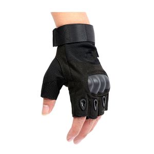 Fashion-Army Tactical Handskar Utomhussporter Hlfe Finger Combat Motocycle Slip-Resistent Carbon Fiber Sköldpadda Shell