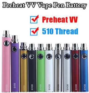 EVOD Vape Pen 510 Thread Battery eGo Batterys E Cig For Electronic Cigarette 10 Colors With Mini uGo USB Charger