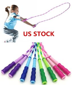 Amerikaanse voorraad -bamboe festival patroon springtouw voor verlies gewicht en fitness oefening voor kinderen en volwassen kraal touw springtouw FY7058