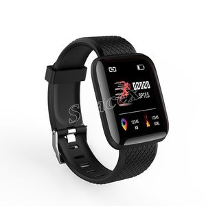 116 Plus Smart watch 1.44 pollici Pressione sanguigna Frequenza cardiaca Sport Smart Braccialetto Monitor Fitness Tracker Braccialetto con pacchetto di vendita al dettaglio