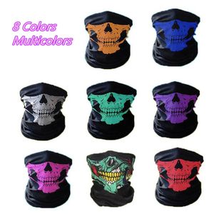 Stirnband Kull Halbgesichtsmaske Schal Bandana Fahrrad Motorrad Schals Schals Hals Gesichtsmasken Radfahren Cosplay Ski Biker Buntes kostenloses Schiff 20