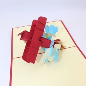 3D Cartoon Handmade Plane Kartki Z Pozdrowieniami Dziękujemy Pocztówce Dla Dzieci Urodziny Boże Narodzenie świąteczne dostawy imprez