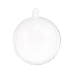 6 cm Plástico Transparente Pendurado Bolas Decoração Baubles 12 pcs