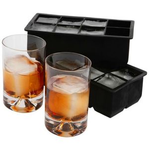 8 Big Jumbo Grande Silicone Bandeja Quadrada Molde Mold Ice Cube Maker Acessórios de Cozinha C19041301