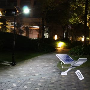 Wholesale solar powered road lights resale online - Solar Powered Flood Lights Outdoor Remote Control Solar Light IP66 Waterproof Dusk to Dawn Solar Security Floodlight Fixture for Yard road