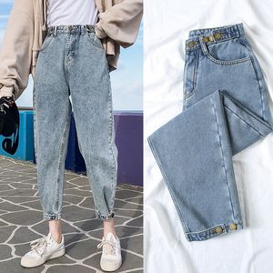 2020 Spring Summer Boyfriend Jeans For Women Casual Loose Vintage Mom Jeans High Waist Plus Size Denim Pants Women