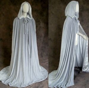 Sammet jul hooded cloak bridal cape vinter halloween golv längd jacka bröllop wraps sammet bröllop jackor