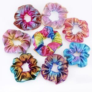 8 Cor Mulheres Meninas Sereia Bronzeamento Anel Elástico Laços de Cabelo Acessórios Rabo de Cavalo Titular Rabo de Cavalo Faixa de Borracha Scrunchies Mental Headband