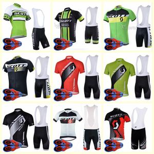 SCOTT equipe Ciclismo Mangas Curtas jersey conjuntos de bermudas Atacado 9D gel pad Top Marca de Qualidade Da Bicicleta sportwear U82107