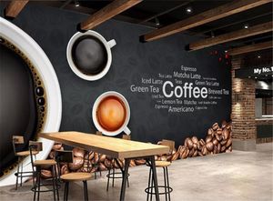 Carta da parati 3d Bar Coffee Shop Carta da parati Europa e America Stampa digitale HD Umidità Decorazioni per la casa Pittura Murale Sfondi5265833