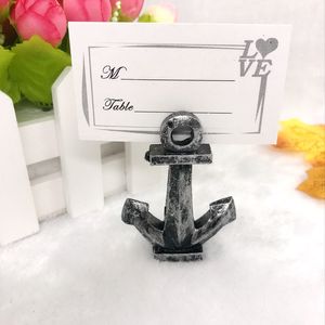 100PCS Nautical Wedding Party Decoratives Vintage Anchor Place Cards Holder Ocean Event Party Supplies Name Card Holders