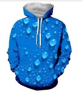 Lançamento de Moda de Nova Homem Mulheres Designer Perfeito Estilo Harajuku Pingo de Chuva 3D Impressão de Manga Longa Bolso Hoodies Casual Sportswear RW0219