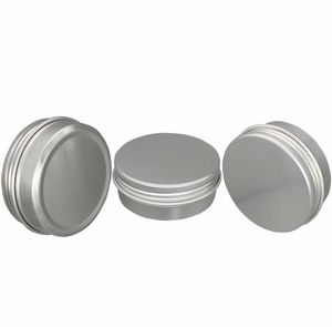 50ml 50g Aluminum Packing Bottles Tins Container Round Screw Lid Containers Jars Metal Storage Tin Cans Food Black pink gold Aluminums