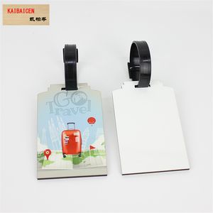 Fashion DIY Sublimation Blank MDF baggage tag Two Sides can be printed For Heat Transfer Press Machine Gift