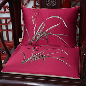 New Jacquard Orchid grass Seat Cushion Sofa Chair Pad Chinese style Silk Cushion Seat Mats Home Decoration Armchair Cushion Seat