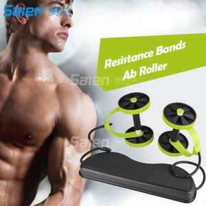 Awesome Oefening Fitness Gezondheidszorg Core Dual Wheels AB Roller Pull Touw Buik Taille Afslanken Trainer Workout apparatuur