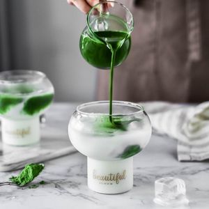 Vinglasögon Yoghurt Mousse Cup Cocktail Glass Dessert Små temperatur Glas Hög Skönhet Mjölkkoppar