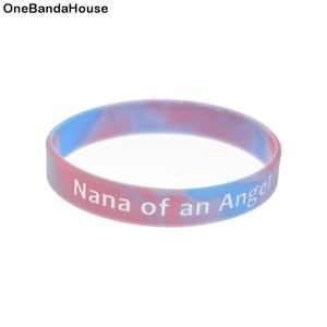 1PC Nana of An Angel Silicone Rubber Wristband Swirl Color Perfect To Use In Any Benefits Gift