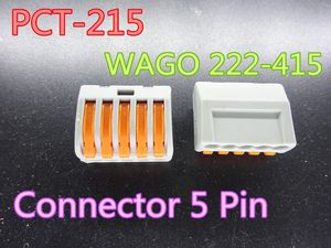 30pcs/lot PCT-215 PCT215 WAGO 222-415 Universal compact wire wiring 5 Pin connector conductor terminal block leve