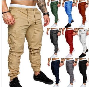 Designer de luxo dos homens joggers sweatpants casuais calças macacões táticas militares calças cintura elástica calças carga moda jogg206v