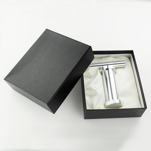 Stylish Silver Herbal Pollen Press: Compact 5.5-Inch Metal Compressor for Smoking, with Gift Box