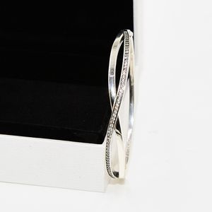 Оптово-с личностью крест CZ бриллиантовый браслет роскошь дизайнер ювелирных изделий для Пандоры стерлингового серебра 925 с коробкой дамы браслет