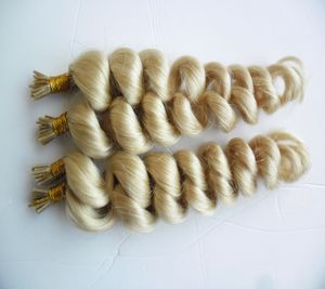 613 Bleach Blond Virgin Brasilan Loose Wave Hair 400s 1g / s Pre Bonded Nail Stick I Tipsa Human Hair Extensions Keratin Italienska Hårförlängning