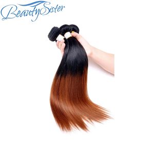 Alibaba Hair Factory Best Grade Silk Straight Ombre Human Hair Bundles 3PCS 300G mycket obearbetat Virgin Remy Hair Color1b/30 från en givare