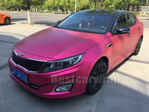 Ice Pink Satin Chrome Vinyl Wrap dla całego samochodu Folia Folia Bąbelka Bezpłatna pojazd z niskim klejem kleju 3M Jakość 1,52x20m