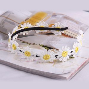 Ny designer Small Chrysanthemum Hair Band f￶r flickor Huvudband H￥rtillbeh￶r Princess Kl￤nning Flower White Daisy