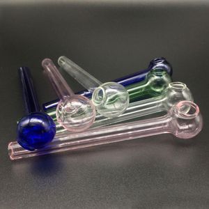 2023Wholesale Glass Oil Burner Pipe Cheap Glass Water Pipes Bubbler Colorful Oil Pipes Glass Handle Pipes Mix Color