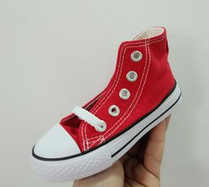 Children Kids Canvas Shoes Boys and Girls High Low Tip Style Classic White Red Black Shoes