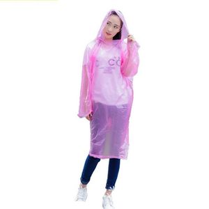 Frete grátis capa Rainwear plástico transparente Pe descartável One Piece Raincoat Poncho impermeável Chuva de Emergência Coats Unisex 0 6fsa E19