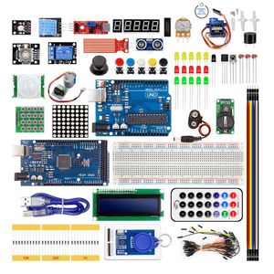 センサーMOUDLE 1602 LCD LEDのサーボモーターリレーを学習するR 3 MEGA2560ボードのFreeshippingスーパースターターキットBasic Suite