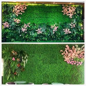 Artificiell Turf Artificial Grass Artificiell Lawn Mat Pet Food Mat 40 * 60cm25 * 25cm12.5 * 12.5cm Plastfisk Tank Fake Gräs Lawn